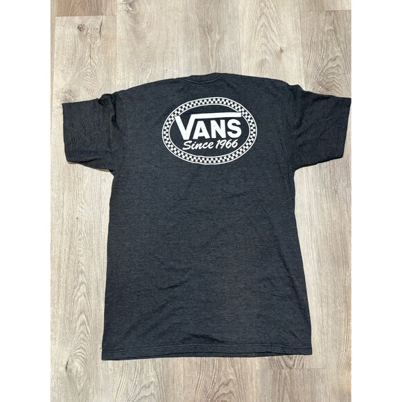Vans Shirt Mens Large Dark Gray Short Sleeve Graphic Print Skater Casual Adult - Picture 5 of 6